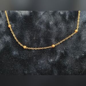 Delicate Gold Beaded Necklace